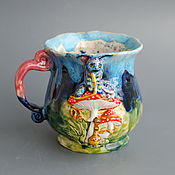 Посуда handmade. Livemaster - original item Mug with decoration 
