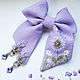 Hairpin Bow - embroidery 'Dandelion'. Hairpins. annetka-ann (annetka-ann). My Livemaster. Фото №4