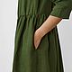 Заказать ИВАdress платье Оливка из 100% льна. ИВАdress. Ярмарка Мастеров. . Платья Фото №3