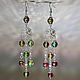Long earrings with designer glass beads. Earrings. martynko (designvsego). Online shopping on My Livemaster.  Фото №2