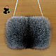 Fur clutch - bag from fur of a silver Fox. Stylish ladies accessory-11. Clutch. Mishan (mishan). Online shopping on My Livemaster.  Фото №2