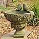 Concrete drinking bowl Antique mossy roses with stucco decor. Bird feeders. Decor concrete Azov Garden. Online shopping on My Livemaster.  Фото №2