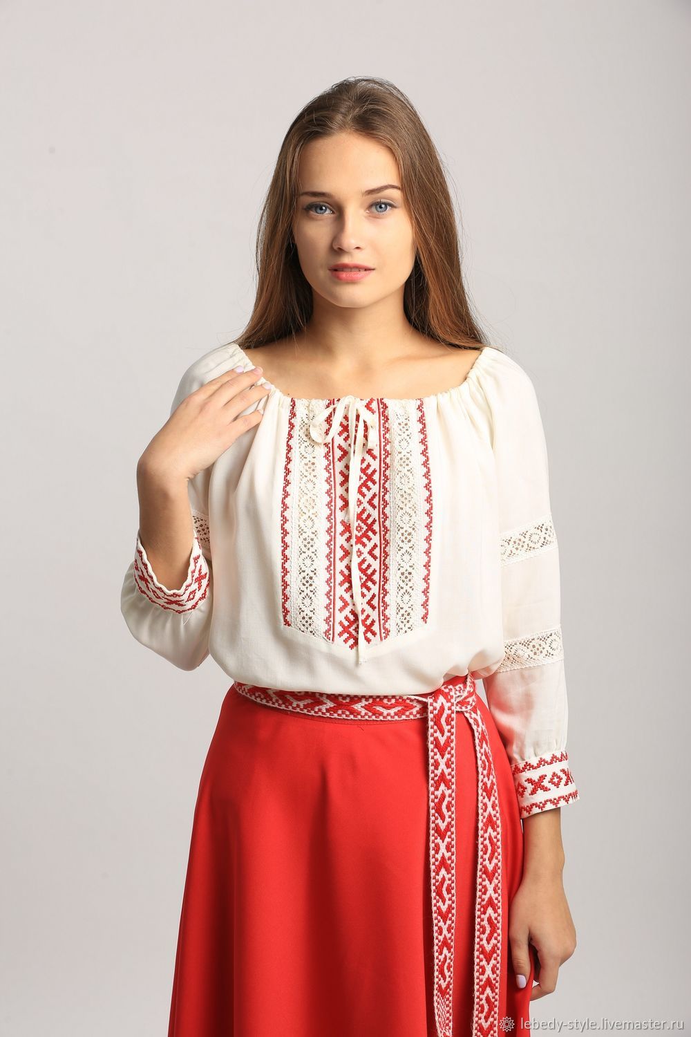 Рубашка в славянском стиле