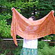 Scarf silk 'Peach' eco print pink elegant. Scarves. Artinflat - natural dyeing. My Livemaster. Фото №5