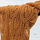 Большой жёлтый шерстяной ажурный шарф, палантин. Шарфы. IRINA GRUDKINA Handmade Knitwear. Ярмарка Мастеров.  Фото №6