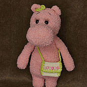 Куклы и игрушки handmade. Livemaster - original item Margosha`s hippo • Plush knitted toy. Handmade.