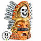 Carved wooden mask 'Priest of the God Tezcatlipoca'. Interior masks. Carved masks from Serg Bula. Online shopping on My Livemaster.  Фото №2