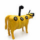 Жёлтая субмарина. Интерьерная корова. Статуэтки. Сумасшедшая мануфактура 'Mademad_ed'. Ярмарка Мастеров.  Фото №5