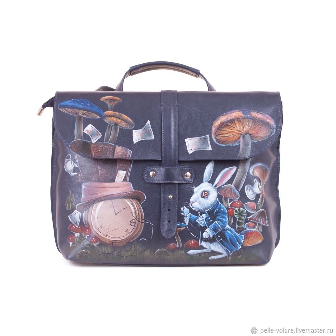Портфель " Белый кролик" на заказ в интернет-магазине Ярмарка Мастеров ...