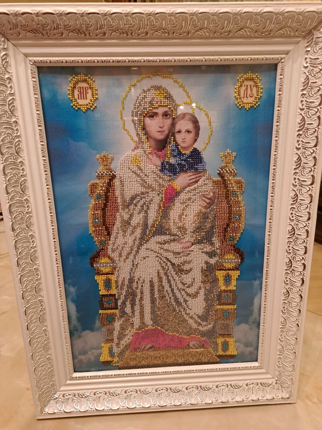 Икона,,Богоматери с младенцем на престоле,, купить в интернет-магазине ...