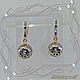 Diamond BALL earrings gold 585, diamonds, sapphires. VIDEO. Earrings. MaksimJewelryStudio. Online shopping on My Livemaster.  Фото №2