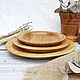 Набор деревянных тарелок набор тарелок из дуба посуда из дерева. Кухонные наборы. Деревянная посуда от 'ГРАНАТ-МК' (tvorcheskay-masterskaya-granat-mk). Ярмарка Мастеров.  Фото №6