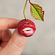 Cherry with sponges. Brooches. Romanycheva Natalia. Online shopping on My Livemaster.  Фото №2