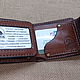 Order Leather wallet with a compartment for bills. aleksei32067. Livemaster. . Wallets Фото №3