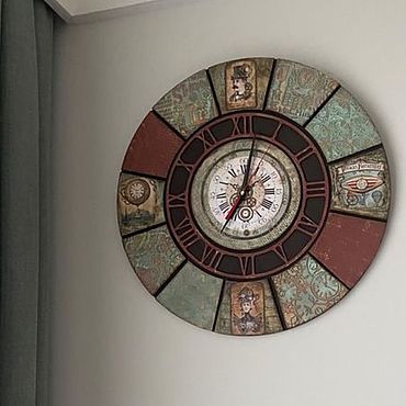 Для дома и интерьера ручной работы. Ярмарка Мастеров - ручная работа Настенные часы Нежный стимпанк 40 50 60 см. Handmade.