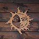 Wooden Hanging Garden Decor Sun-Moon, Garden figures, Ufa,  Фото №1