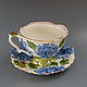 Tea Pair Blue Hydrangea. Single Tea Sets. Mila. My Livemaster. Фото №5