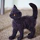 felted wool toy. Black cat Coco, Felted Toy, Moscow,  Фото №1