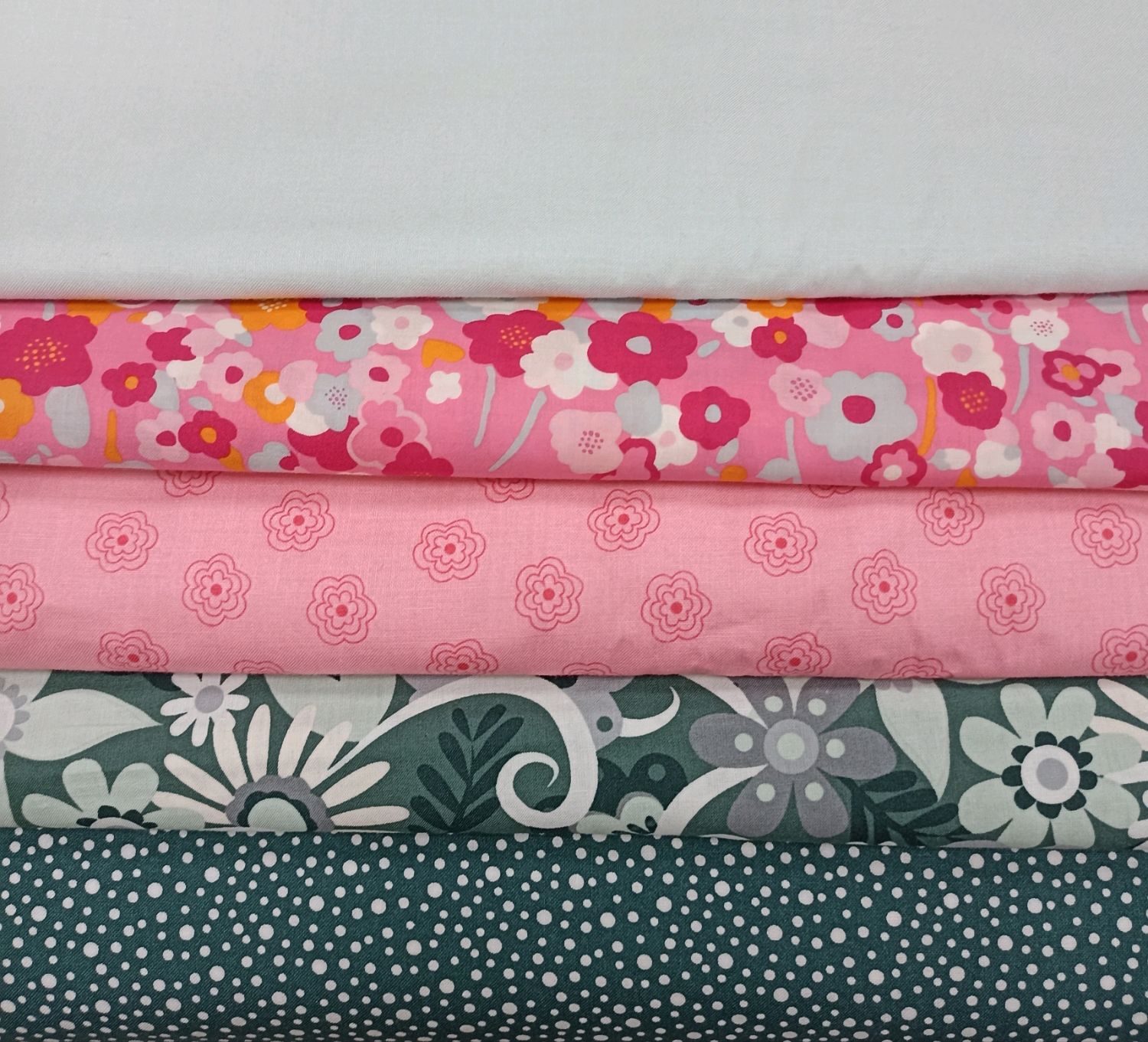 Изумрудные цветы и компаньоны хлопок для пэчворка купить в интернет ...