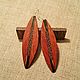 Order Palm tree wooden earrings long. Wooden combs inlay Hanto&Dokimo. Livemaster. . Earrings Фото №3