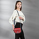 Womens leather bag 'd' (red). Classic Bag. Russian leather Guild. My Livemaster. Фото №6