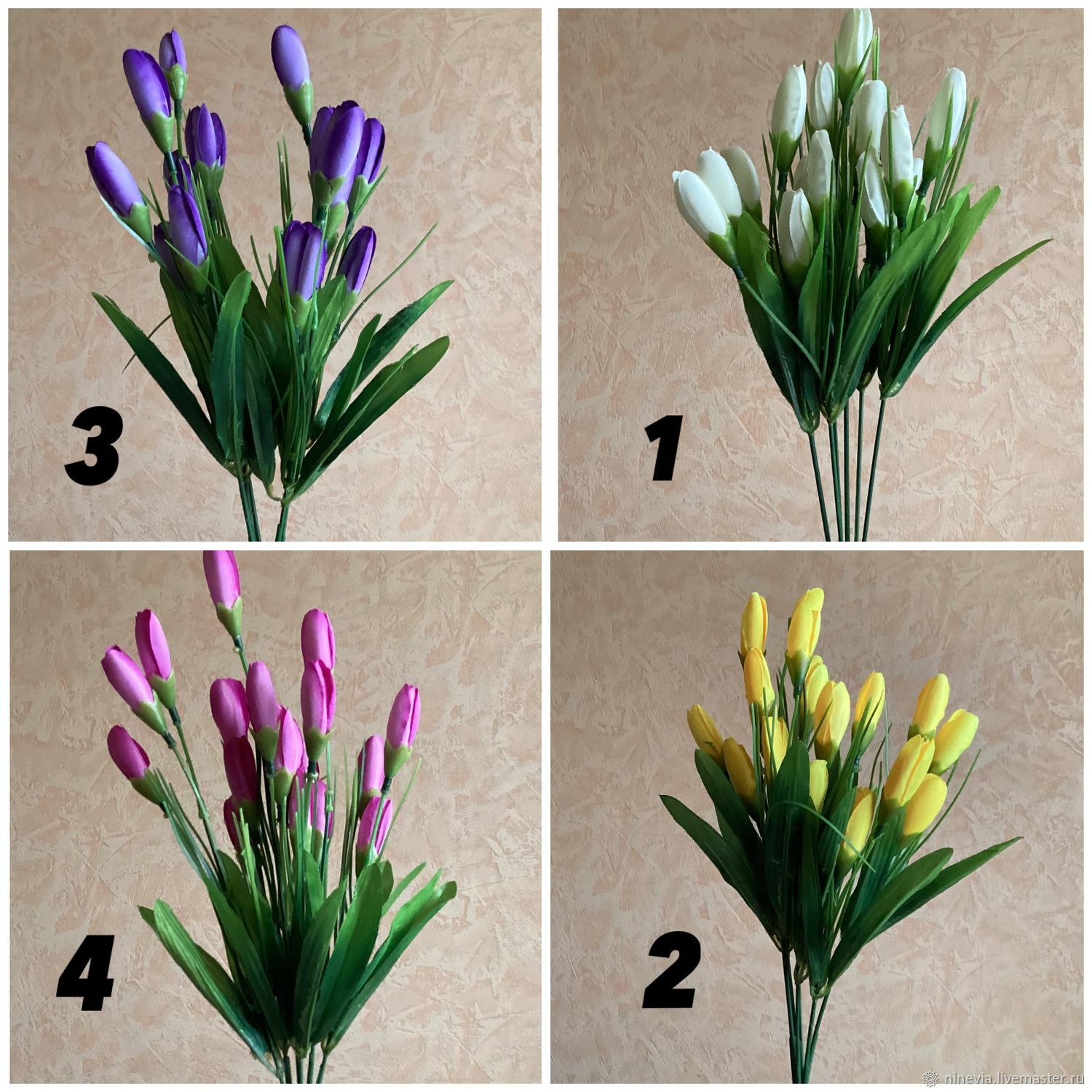 Крокусы букет(он/ц) в интернет-магазине на Ярмарке Мастеров | Цветы ...
