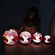 Светильник- ночник Плутон 25 см (красно фиолетовый ночник). Ночники. Lampa la Luna byJulia. Ярмарка Мастеров.  Фото №5