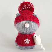 Сувениры и подарки handmade. Livemaster - original item Christmas gifts: Kitten with mouse.. Handmade.
