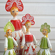 Русский стиль handmade. Livemaster - original item Wooden dolls. Russian beauties.. Handmade.