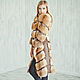 Fox fur coatwith leather stripes. Fur Coats. Forestfox. Family Fur Atelier. Online shopping on My Livemaster.  Фото №2