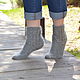  Openwork downy socks for women in gray. Socks. Down shop (TeploPuha34). My Livemaster. Фото №5