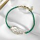 Bracelet made of emerald beads. Bracelet with pearls, Bead bracelet, Novosibirsk,  Фото №1