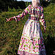 Woman russian cotton derss with belts Maryushka. Folk dresses. Fehustyle Northern Gods Magic (slavartel). My Livemaster. Фото №6