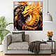 Golden Dragon Painting. Fantasy art. buy painting artist. Pictures. House of the Sun (irina-bast). My Livemaster. Фото №4
