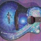 Укулеле(сопрано)"Царство осьминога"-гавайская гитара ручная роспись
