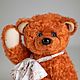 Мишка тедди Апельсинчик. Мишки Тедди. Teddy by Olga Prokudina. Интернет-магазин Ярмарка Мастеров.  Фото №2