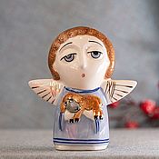Сувениры и подарки handmade. Livemaster - original item Angel With a lamb (new work in the collection). Handmade.