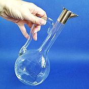 Винтаж: Оловянная вазочка в стиле рокай с крышкой, Франция