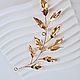 The twig in the bride's hairstyle. Hair Decoration. Кристальная веточка - Crystal twig (Crystal-twig). My Livemaster. Фото №4