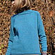 Pullover from Irish tweed Turquoise. Pullover Sweaters. vyazenki. My Livemaster. Фото №5