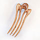 Hair clip made of wood 'Trio '(oak), Hairpins, Krasnodar,  Фото №1