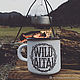 Походная кружка "Wild Altai" из эмалированной стали. Подарки для охотников и рыболовов. Wild Altai (wildaltai). Ярмарка Мастеров.  Фото №6