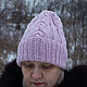 Beanie hat with merino/mohair braids, Caps, Balahna,  Фото №1