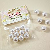 Материалы для творчества handmade. Livemaster - original item Acrylic beads, imitation pearl 12mm.. Handmade.