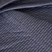 Материалы для творчества handmade. Livemaster - original item Genuine leather quilted Dark blue (brick). Handmade.