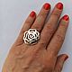 flower ring. The style of Art Nouveau. 925 sterling silver, Rings, Turin,  Фото №1