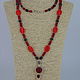 With pendant (long necklace) made of natural stones 'Variation', Necklace, Velikiy Novgorod,  Фото №1