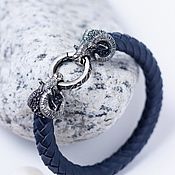 Украшения handmade. Livemaster - original item Aries (ram) Bracelet / Nickel Silver | Premium leather. Handmade.