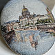 Заказать  "L 'été à Saint-Pétersbourg". EmbroideryART (vasilevamaria). Ярмарка Мастеров. . Брошь-булавка Фото №3