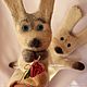 Felted toy doll glove 'of bibabo' Bunny. Felted Toy. KravetsTatyana. My Livemaster. Фото №5